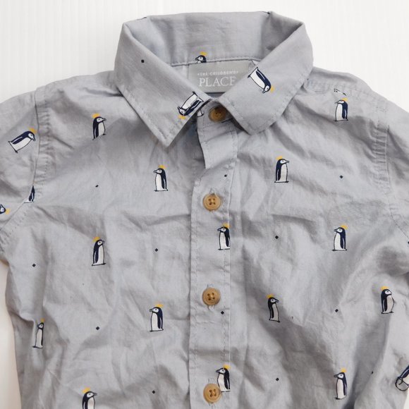 3-6 Months Boy Penguin bodysuit Shirt - Picture 3 of 4